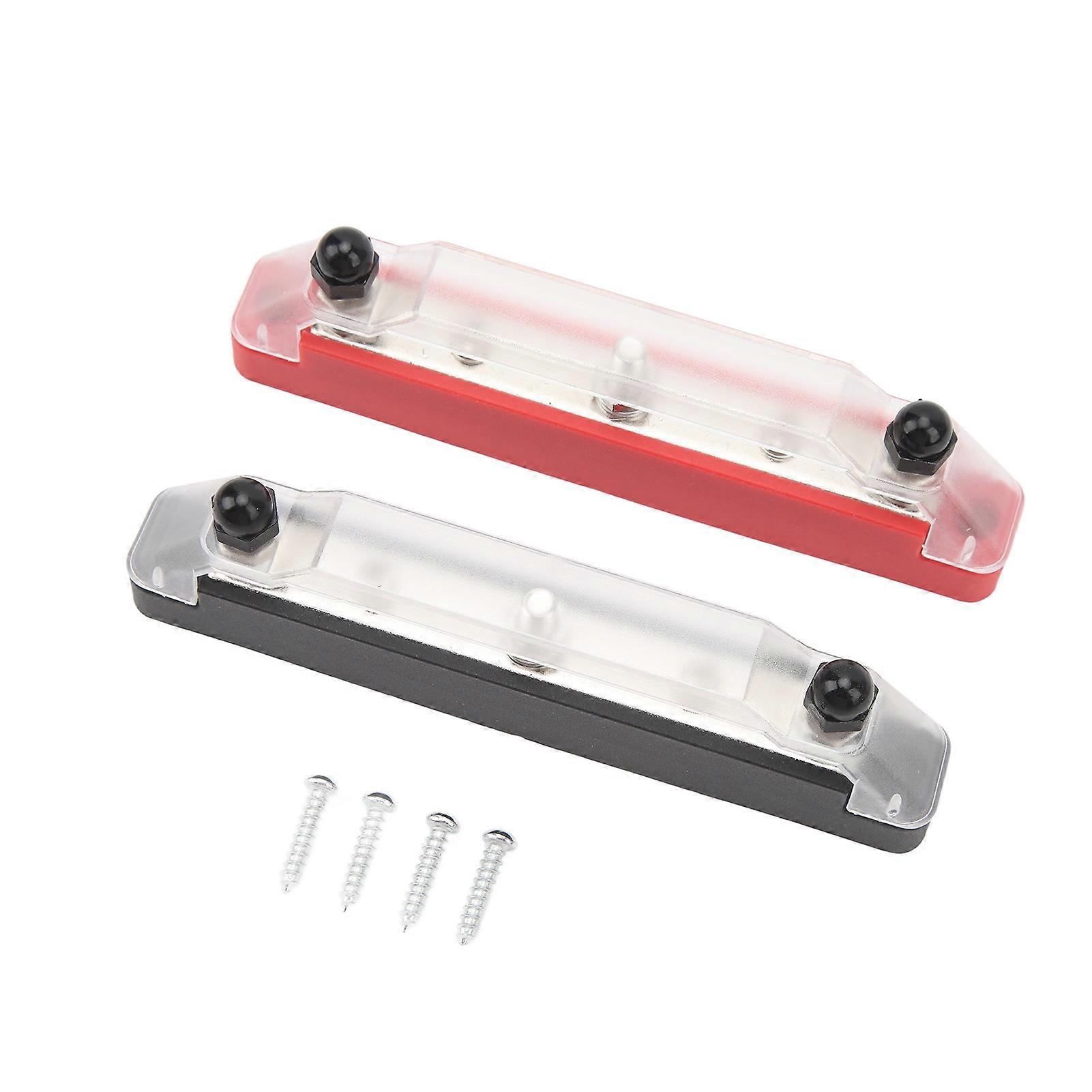 1pair 150A Bus Bar DC12V to 48V Power Distribution Block 3X M6 Studs Terminal Block for Car Boat Marine Caravan RV Without Terminal