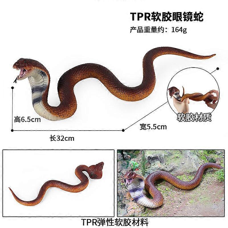 Simulering TPR Mjukt lim Cobra Big Python Rattlesnake Gold Python Djurmodell Halloween Knepig leksak