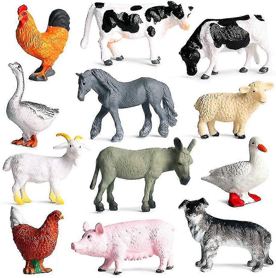 Learning Minds Set Of 12 Jumbo Farm Animals