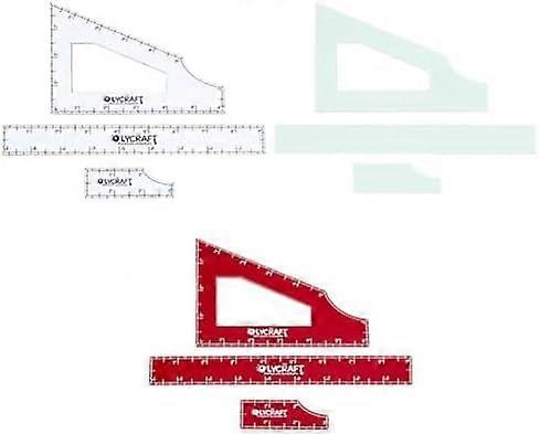 3 Sets/9Pcs War Games Measuring Ruler 3mm Thick Objective Point Markers Red Green White Compatible with Miniatures Game Acrylic Rulers Measuring Tool