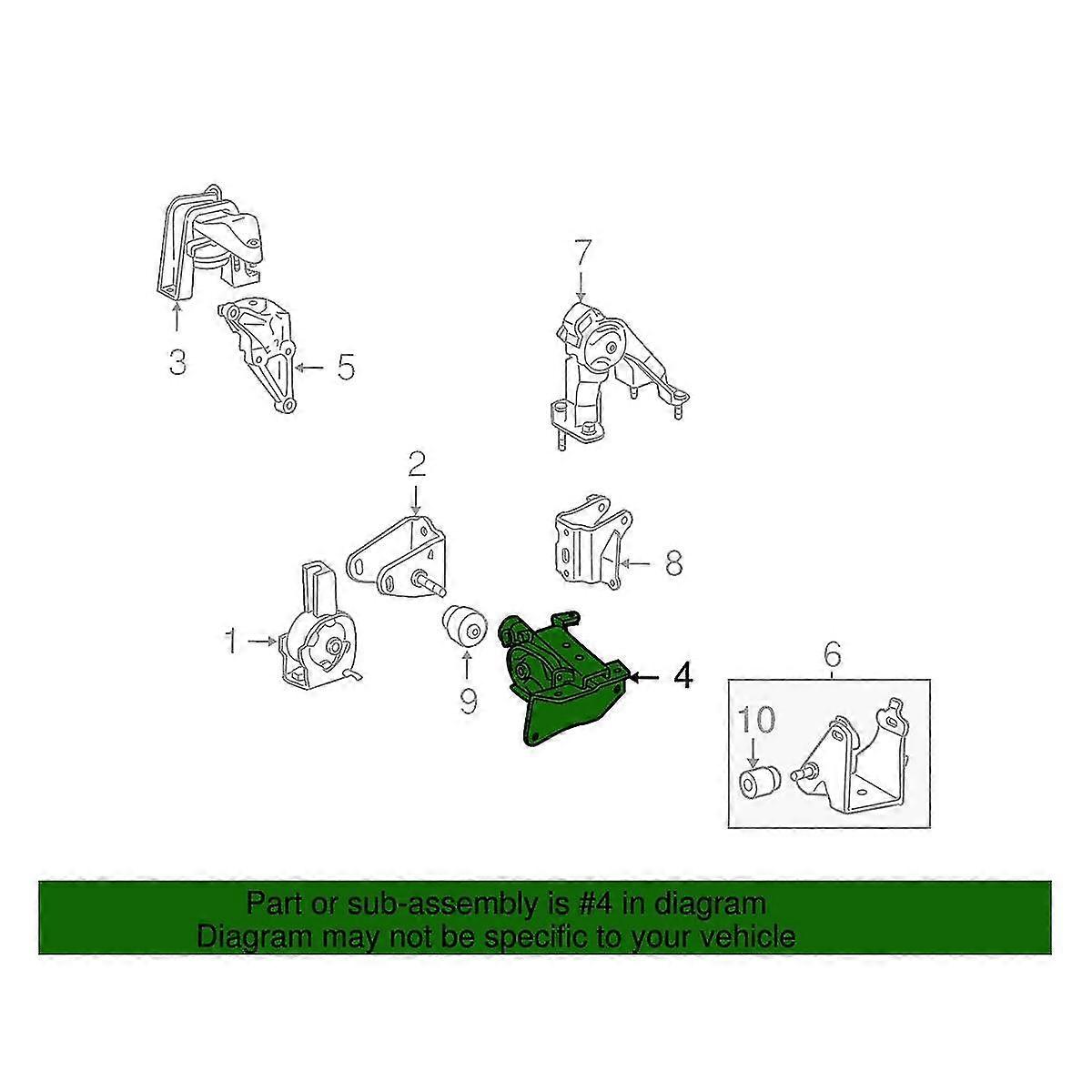 12372-0d110 Machine Foot Rubber Engine Bracket Auto Supplies For