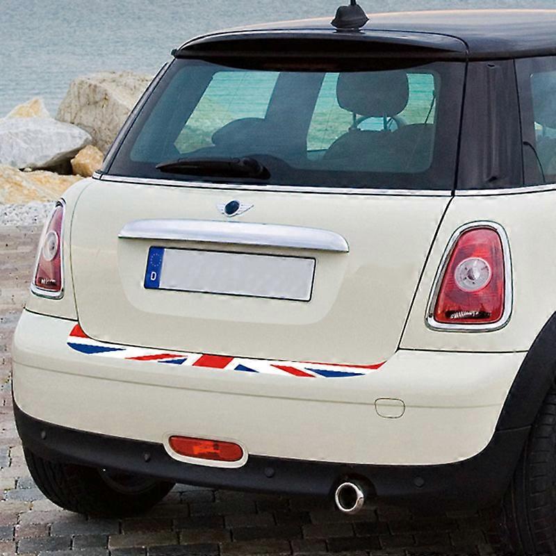 Union Jack Car Rear Bumper Décoration Autocollant Trunk Charge Edge Protection Decal pour Mini Cooper R55 R56 R60 F55 F56