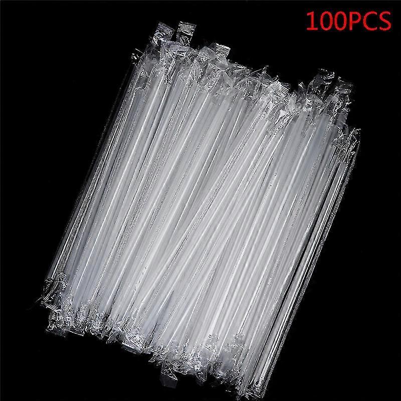 100Pc Clear Individually Wrapped Drinking Pp Straws Drinks Straws Party Supplies