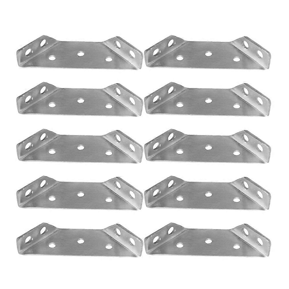 10pcs Angle Brackets Stainless Steel Corner Code Cabinet Supports Hanging Corner Brackets