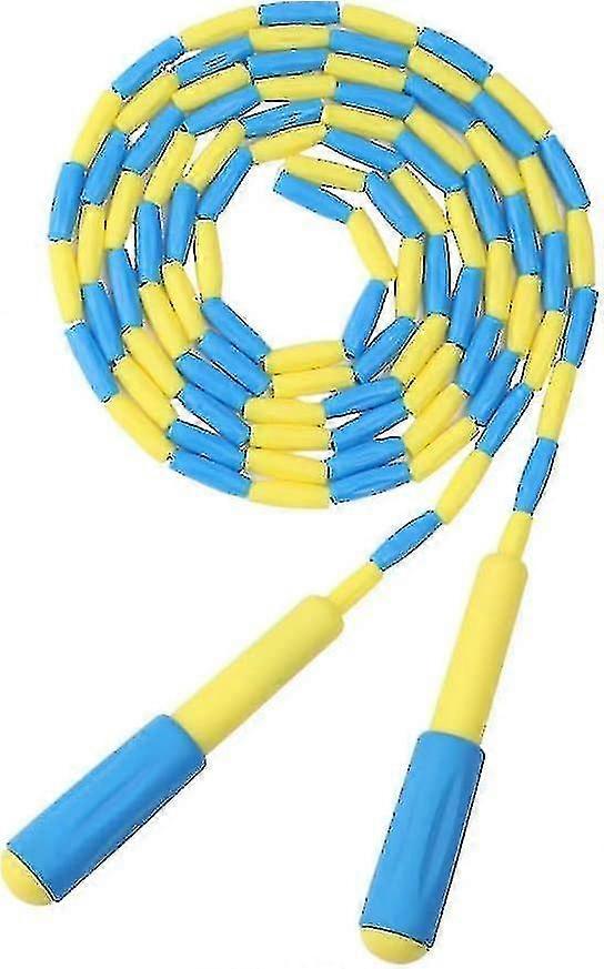 Adjustable Tangle-free Soft Beaded Skipping Rope (Blue, 8.2 Feet)