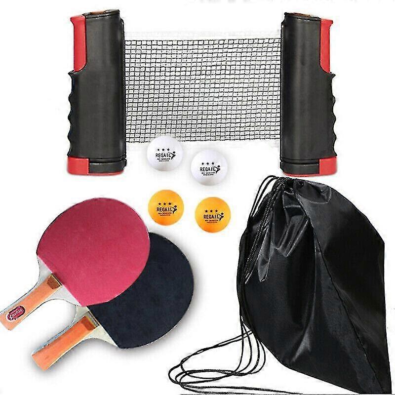 post tennis sets mini portable table ball black
