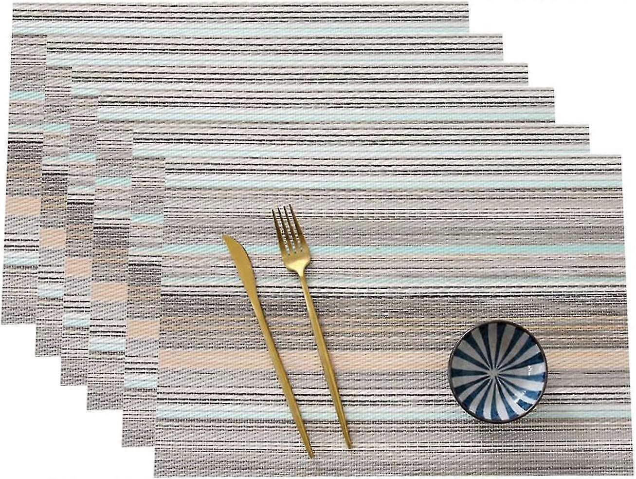 6-piece Insulated Placemat, Durable Kitchen Table Mat