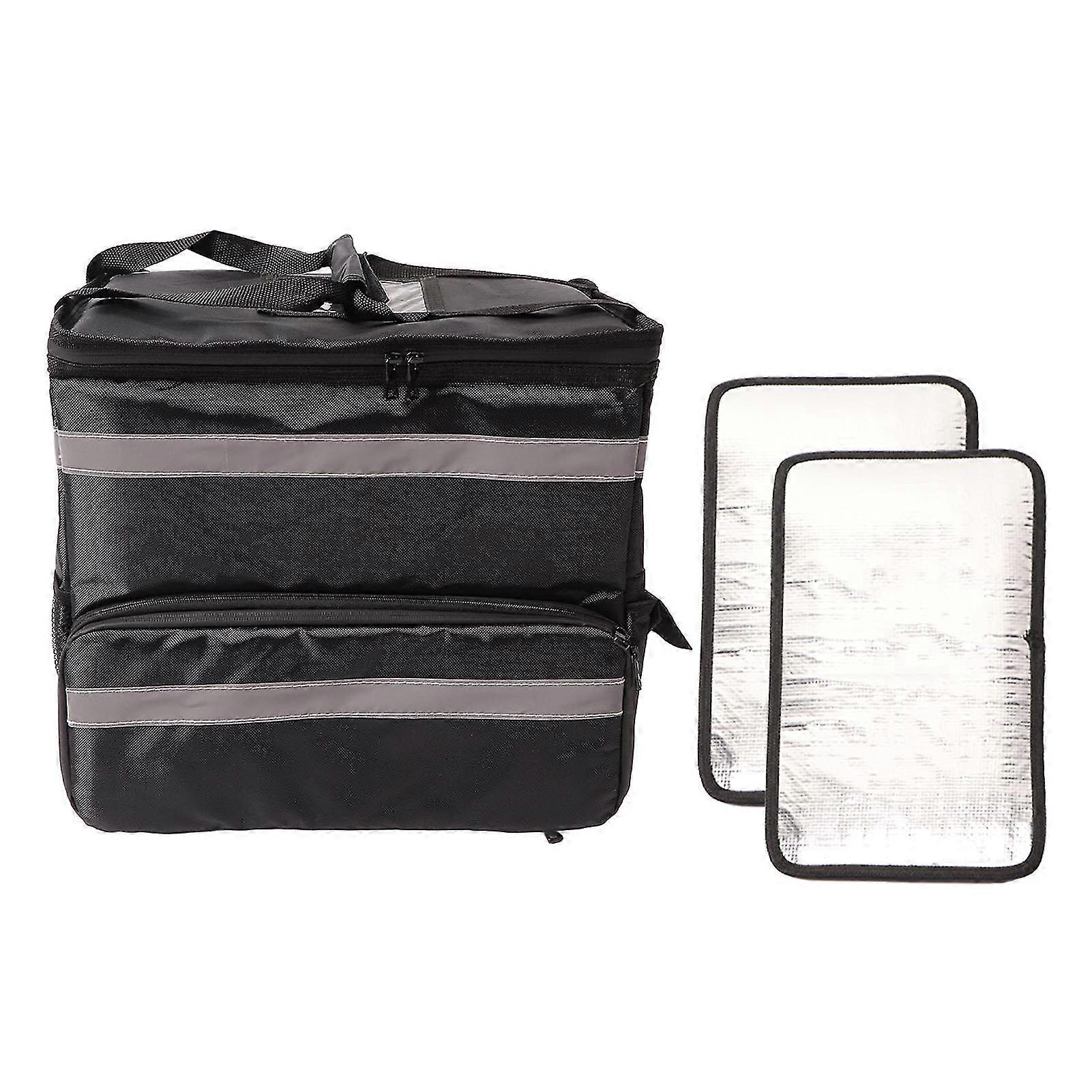 50l Insulated Pizza Delivery Backpack Take Out Food Delivery Thermal Backpack With Expandable Layer For Camping Travel