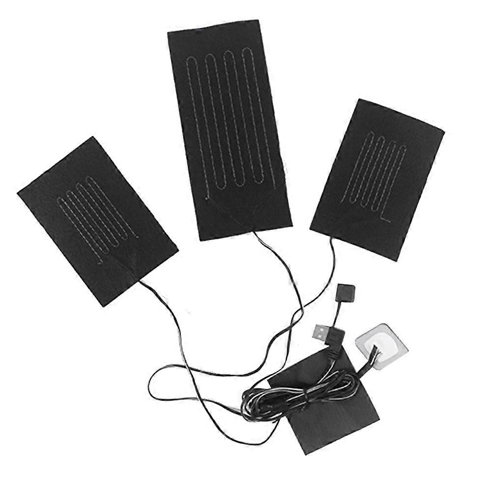 USB Warm Paste Pads Fast-Heating Carbon Fiber Heating Pad Safe Heating Pad for Vest One Drag Three