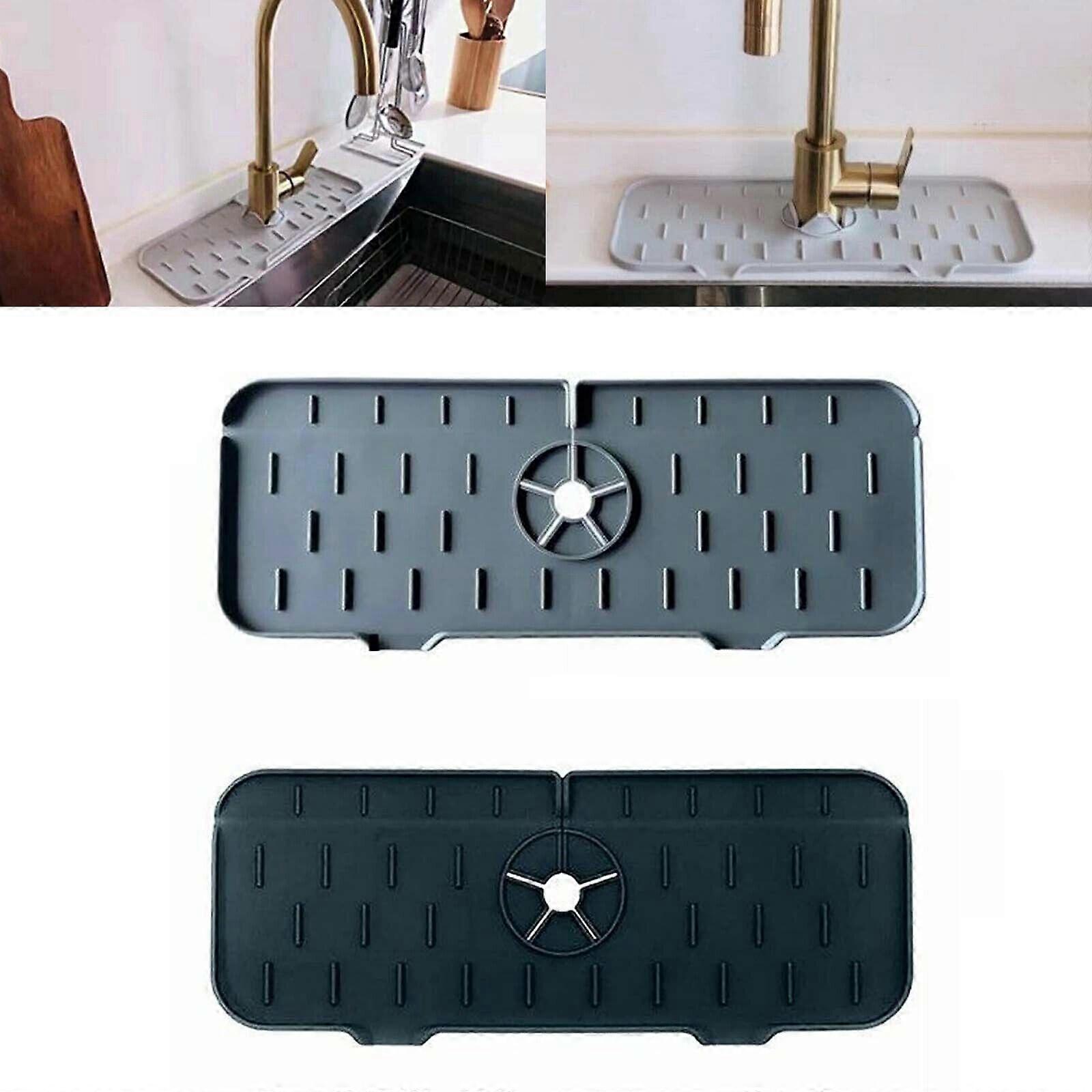 Soft Silicone Kitchen Protector Faucet Absorbent Mat Sink Splash Catcher Guard