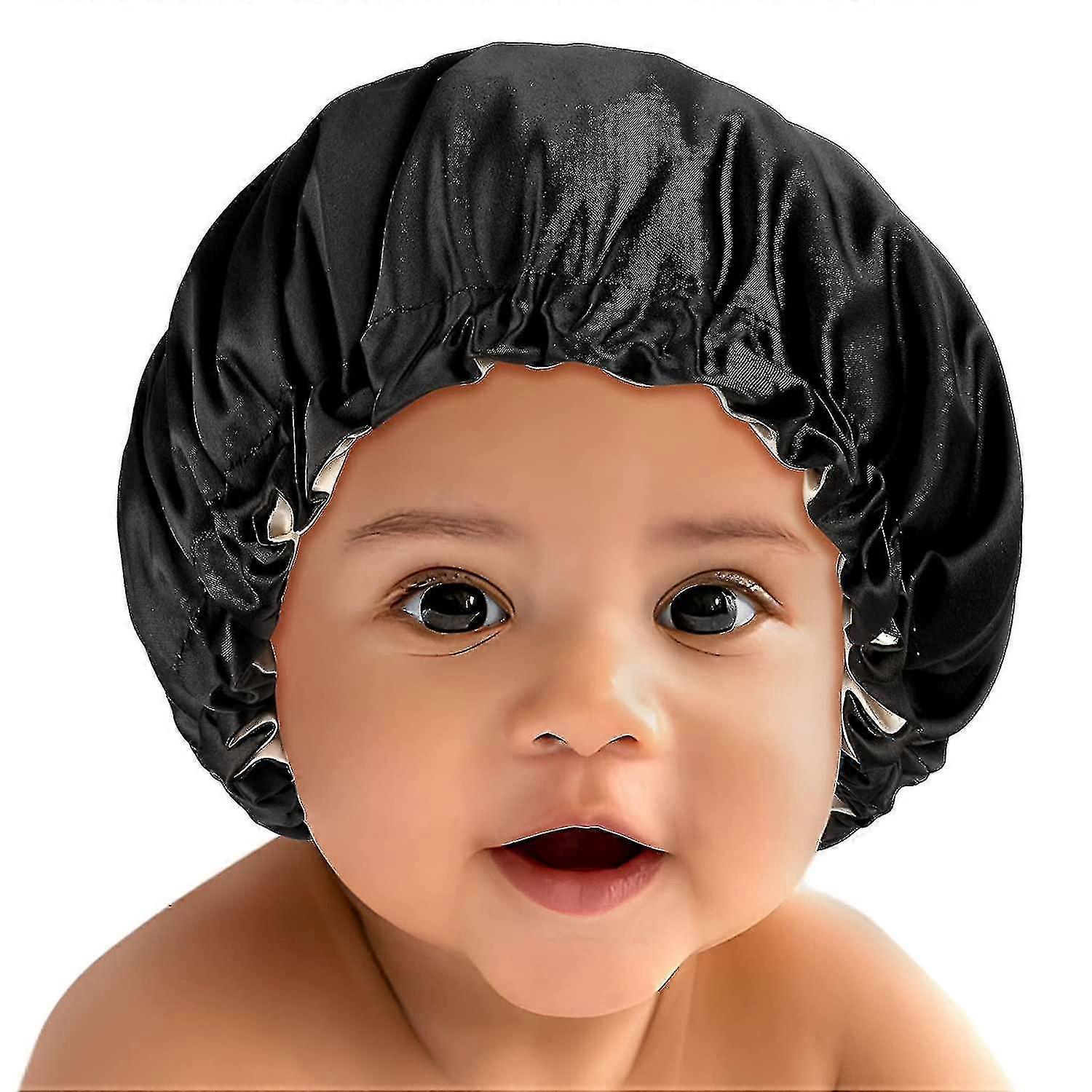 Baby-bonnet 6-12 Months, Double Layer Silk Satin Baby Hair Bonnet