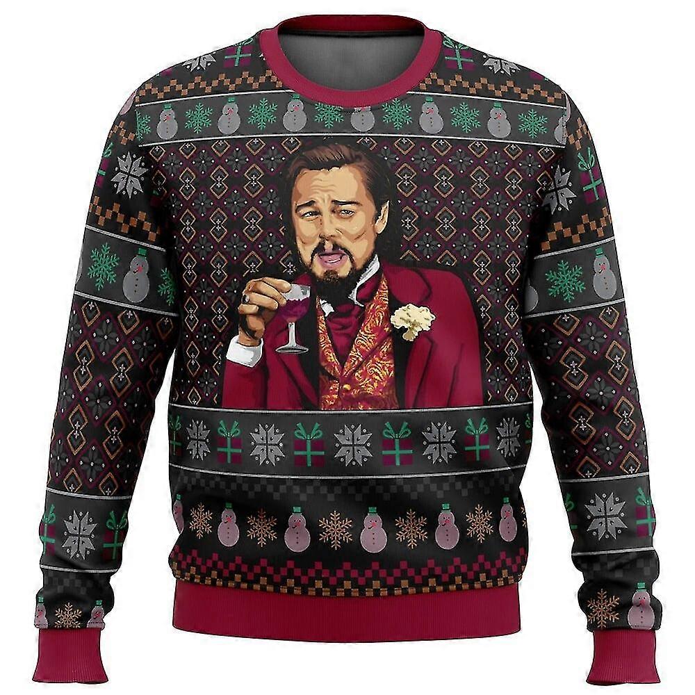Gülen Leo Dicaprio Meme Çirkin Noel Kazak Hediye Noel Baba Kazak Erkekler 3d Sweatshirt Ve Üst