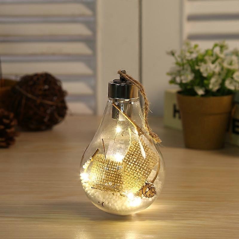 2 PCS LED Christmas Plastic Bulb Ball