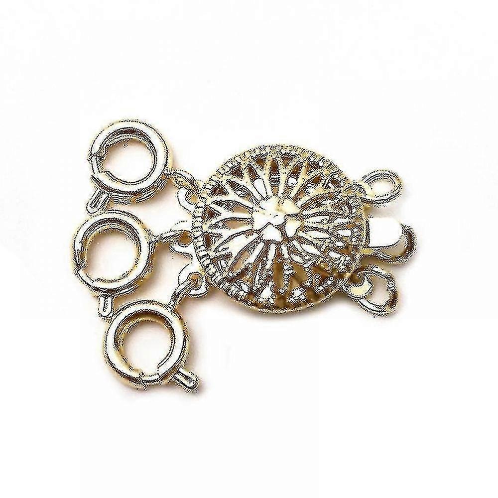 Multi Strands Clasps Layering Necklace Clasp Separator For Stackable Chains Diy.(rose Gold)