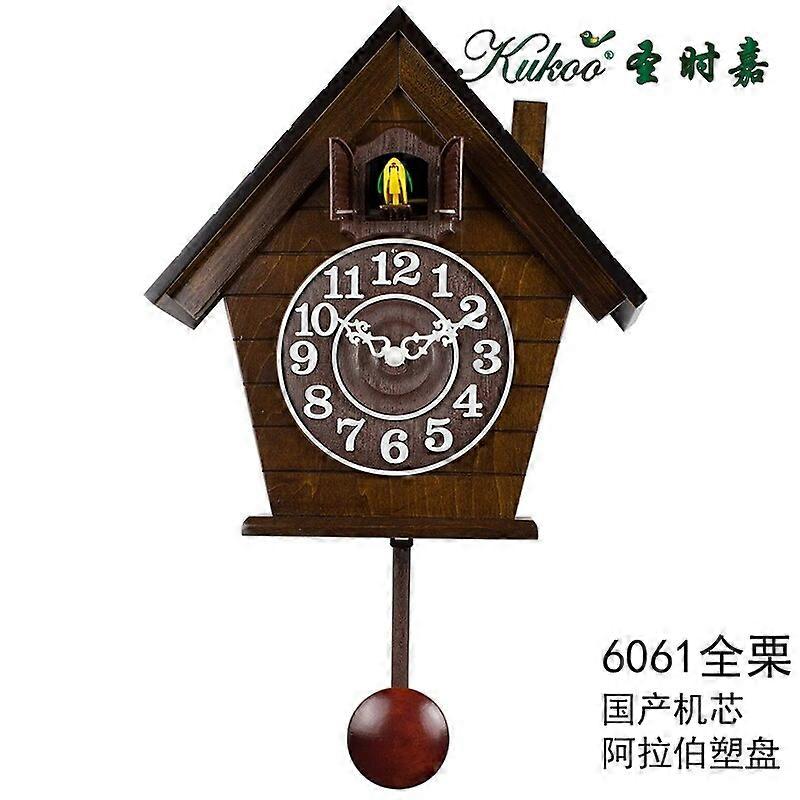 Redkid Wood Cuckoo Clock Mechanism Bird Living Room Pendulum Clock Wall Bell Garden Modern Bedroom S