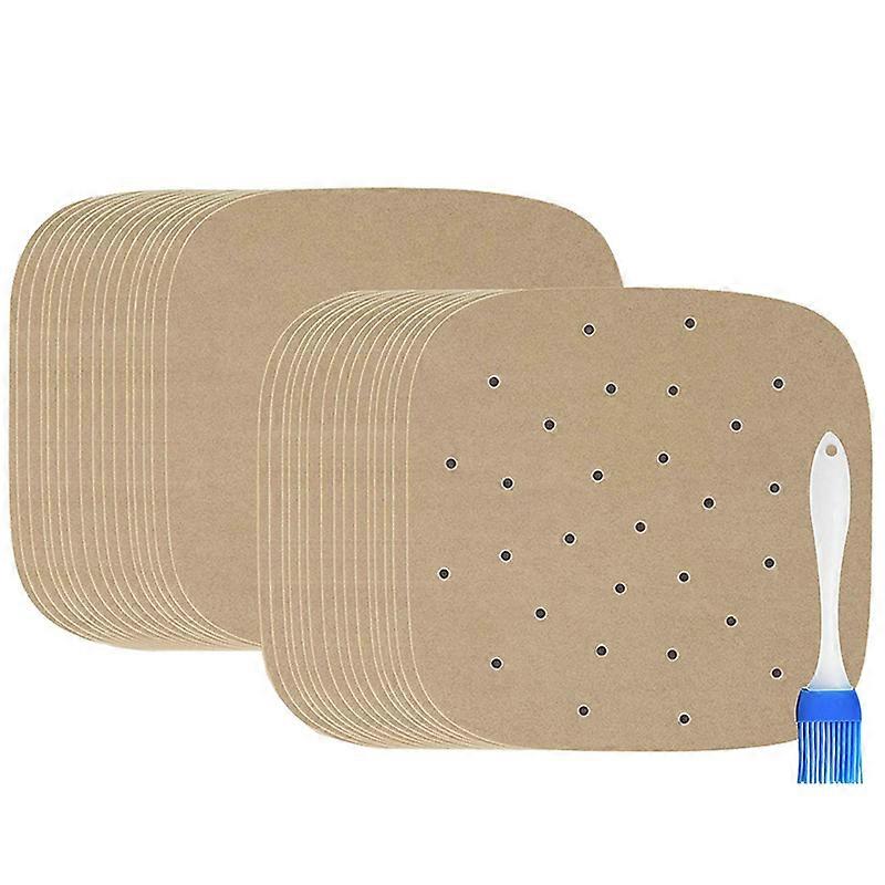 Parchment Paper, 9 Inch Perforated Unbleached Bamboo Steamer Liner Paper for Basket, Cake Pan
