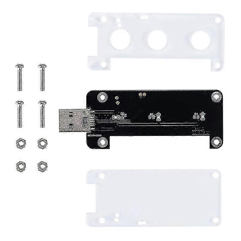 Usb Expansion Board Usb-a Addon Board With Acrylic Case For Raspberry Pi Zero W
