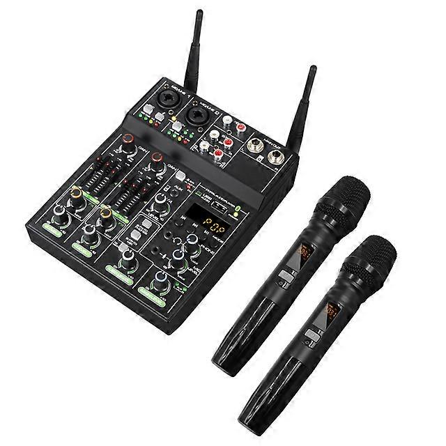 JWL-4 Channel High Power Amplifie Mixer  Audio Sound mixing with Bluetooth Music Studio Digital Board Console for Karaoke Stage