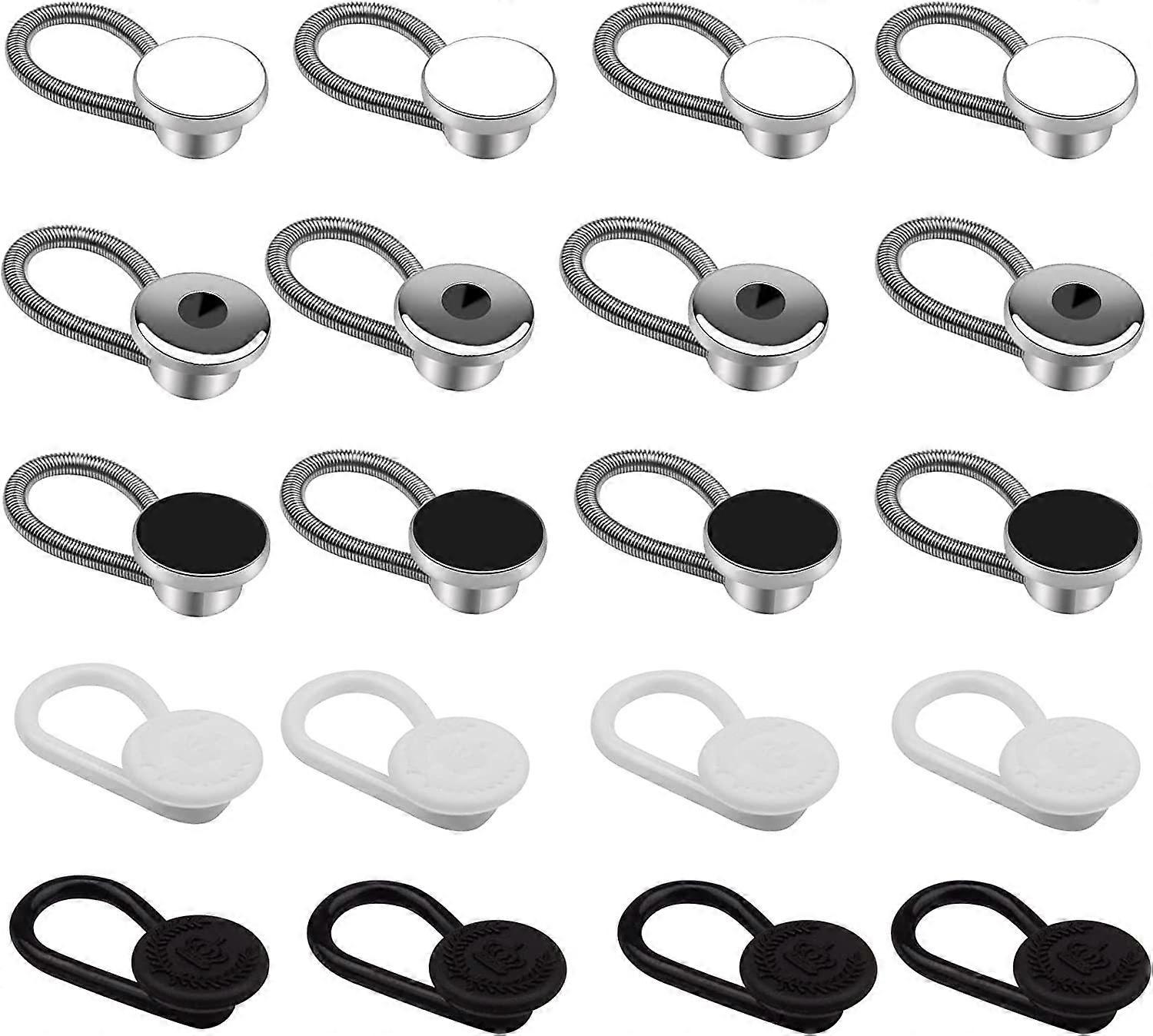 20 Pcs Collar Extenders - Neck Waist Button Extenders - Men and Women - Add Length - Adjustable Comfortable No Sewing for Collar, Neck, Waist