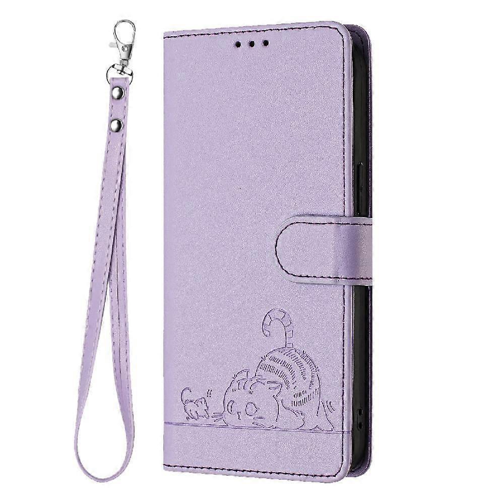 Case For Huawei P50 Cat RFID Wallet Flip Cover Card Slot Holder Kickstand