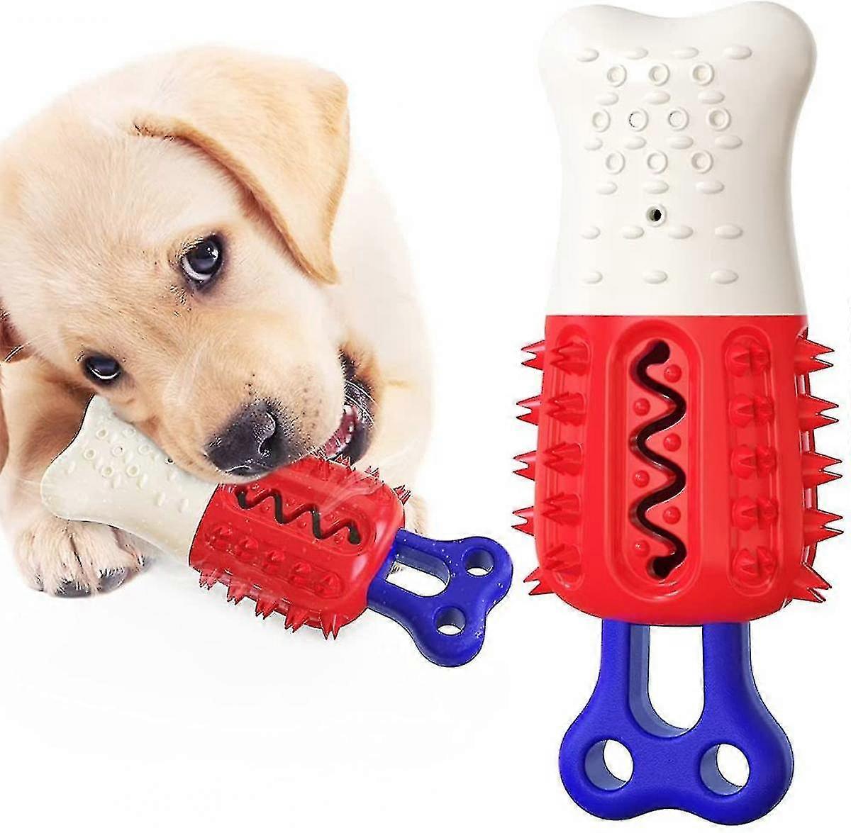 Pet Teether Cooling Chew Toys Freezable Teething Toy Teeth Cleaning Tools For Dogs Puppies,red Blue
