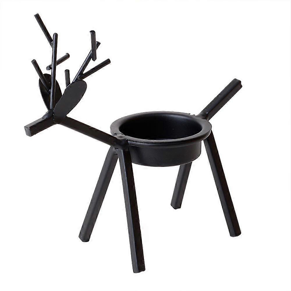 1/6Pcs Christmas Reindeer Tea Light Candle Holders & Tealight Xmas Candlestick Home Decor Gift