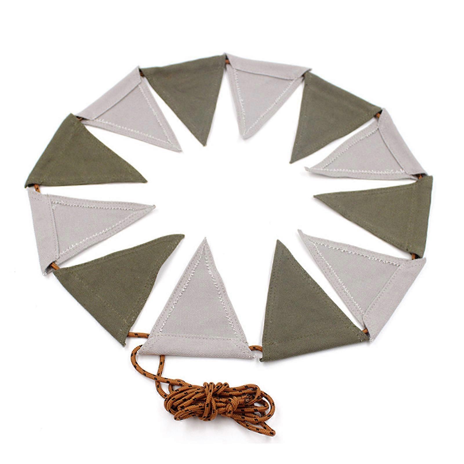 1 Set Camping Bunting Garland Easy to Install Adjustable Distance Flags Banner for Outdoor Party Decoration KAESI
