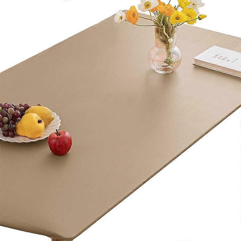 1PC Dinning Table Cover PU Leather Protector Desk Mat Elastic Tablecloth Table Cloth Kitchen Square