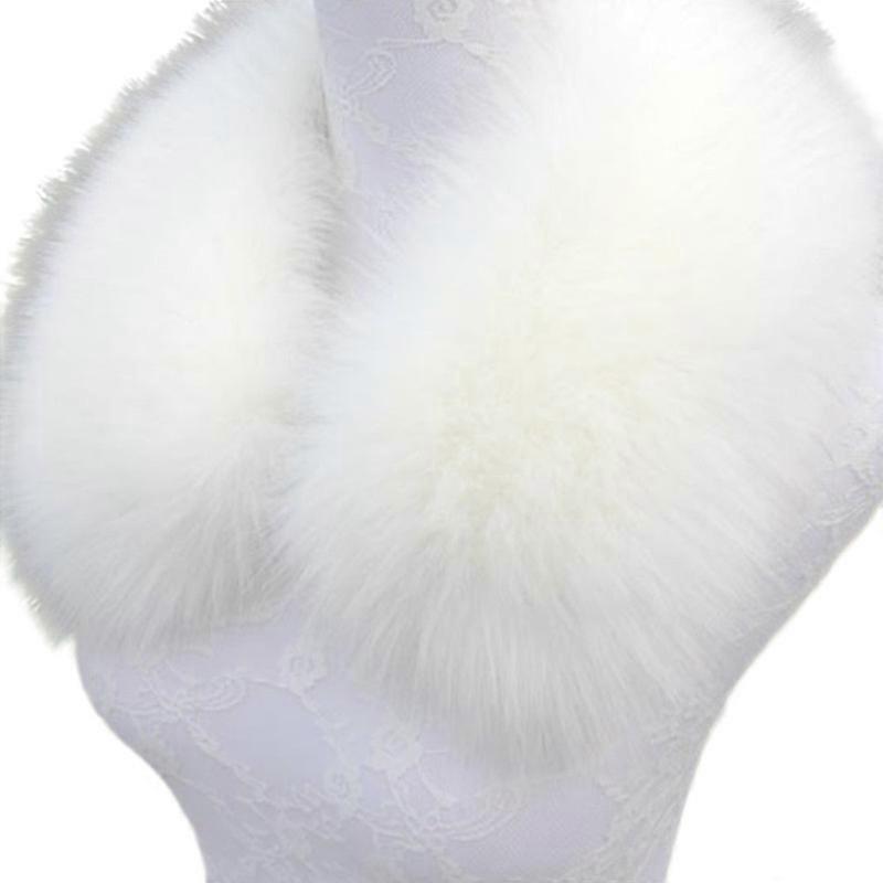 Fausse fourrure col écharpe pour femmes cache-cou écharpe wrap