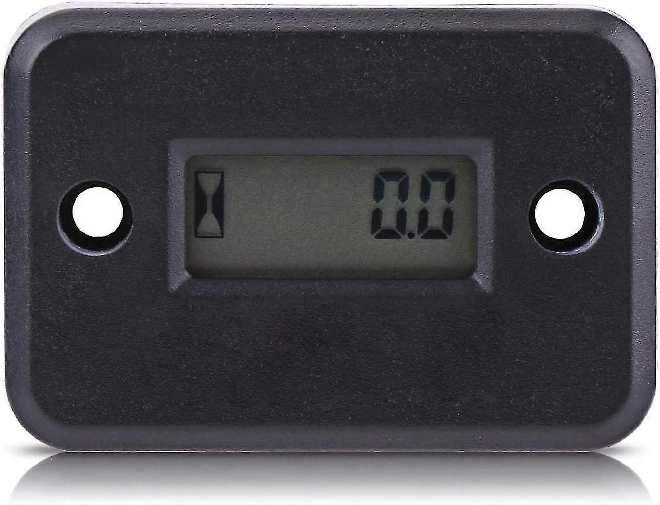 Wireless Vibration Hour Meter, Inductive Digital Hour Counter, Waterproof Hour Meter(black)