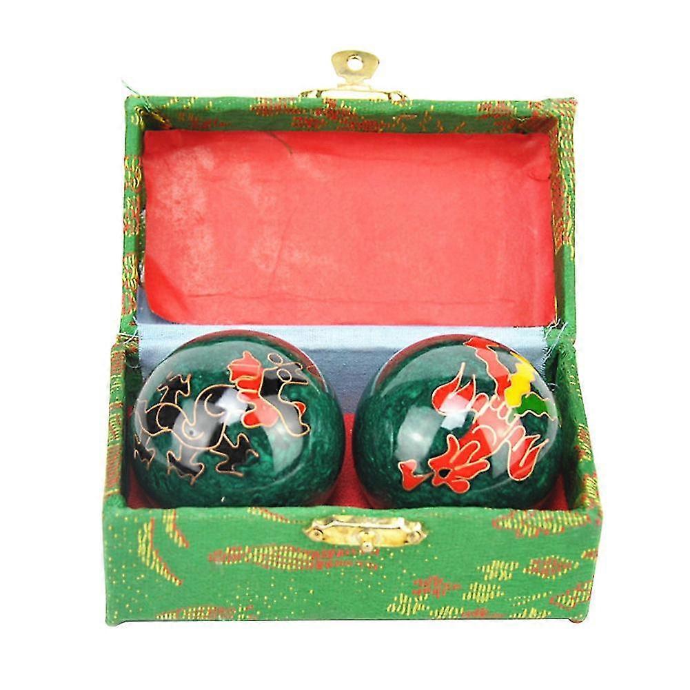 2pcs Rolling Baoding Ball Chinese Health Finger Exercise Hand Relaxation Therapy  TA