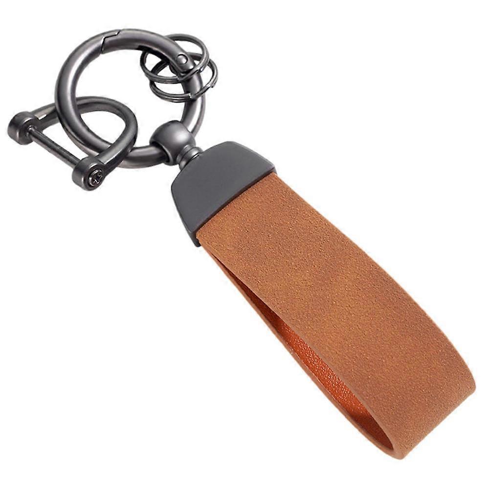 Anti-scratch Car Keychain Zinc Alloy Artificial Leather Key Chain Auto Trinket Keyring Key Holder For Car Interior Accessories