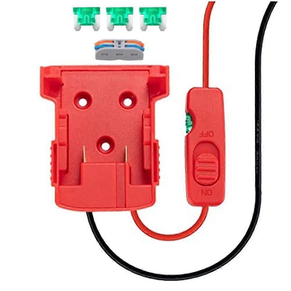 Power Wheel Adapter For Battery Adapter 18v Battery Converter Kit With Switch Fuse & Wire Terminals