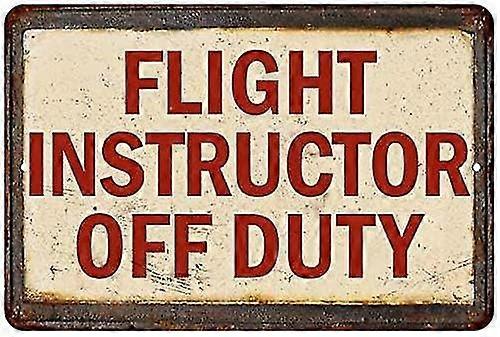 Instrutor de Voo Off Duty Vintage Reprodução 8x12 polegadas OU 12x16 polegadas High Gloss Metal Mode 4656