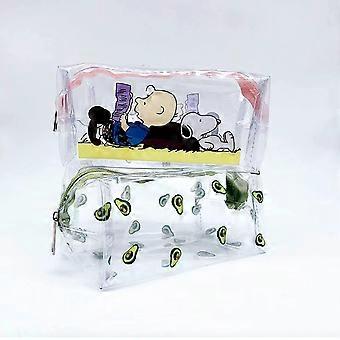 6-Pack Clear Pencil Pouch - Zippered Transparent TPU Bags For School, Office, Or Travel Organizer