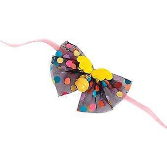 Lovely Pet Collar, Bow Tie Cat Collar, Durable, Comfortable and Adjustable for Camping and Outdoor Activities (Yellow)