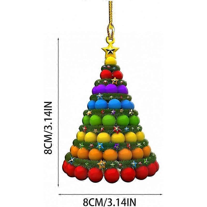 2022クリスマスツリーデコレーションクリスマスアクリルオーナメントペンダントクリスマスパーティーギフトホームデコレーション