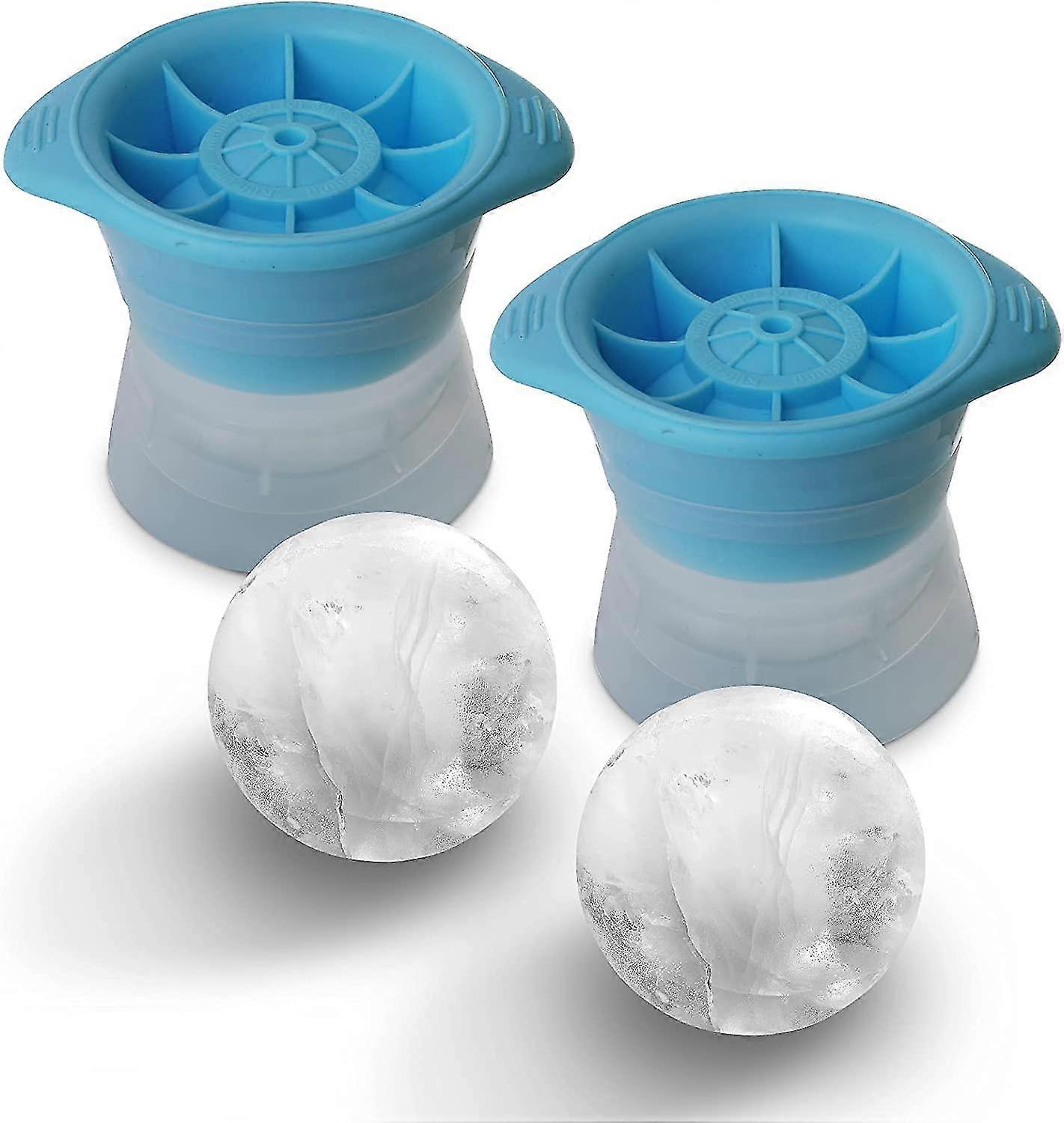 Large Spherical Ice Cube Trays 6 Cm Set Of 2blue