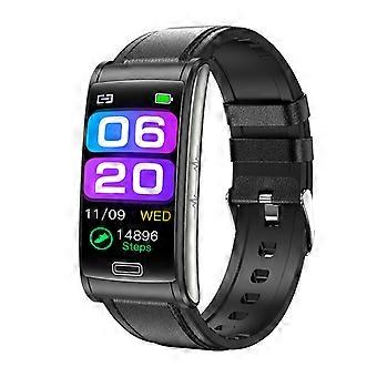 1,47-Zoll-Smartwatch, Körpertemperatur, Herzfrequenz, EKG-Überwachungsinformationen, Push-Smart-Armband, Sportuhr, schwarzer Gürtel