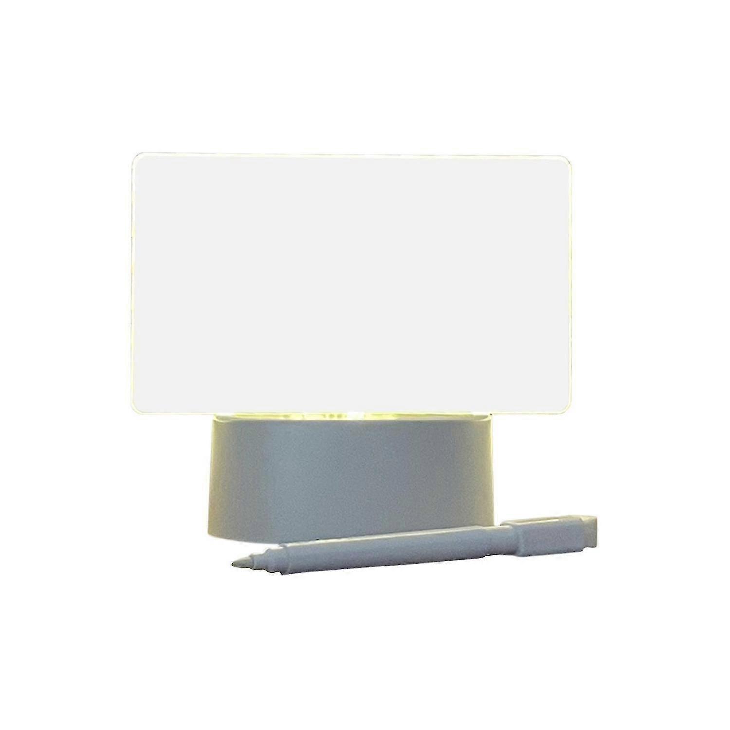 Family Memo Reminder Board Trasparente Desk Calendar Led Lamp Acrilico Notepad Led Desk Lamp Office
