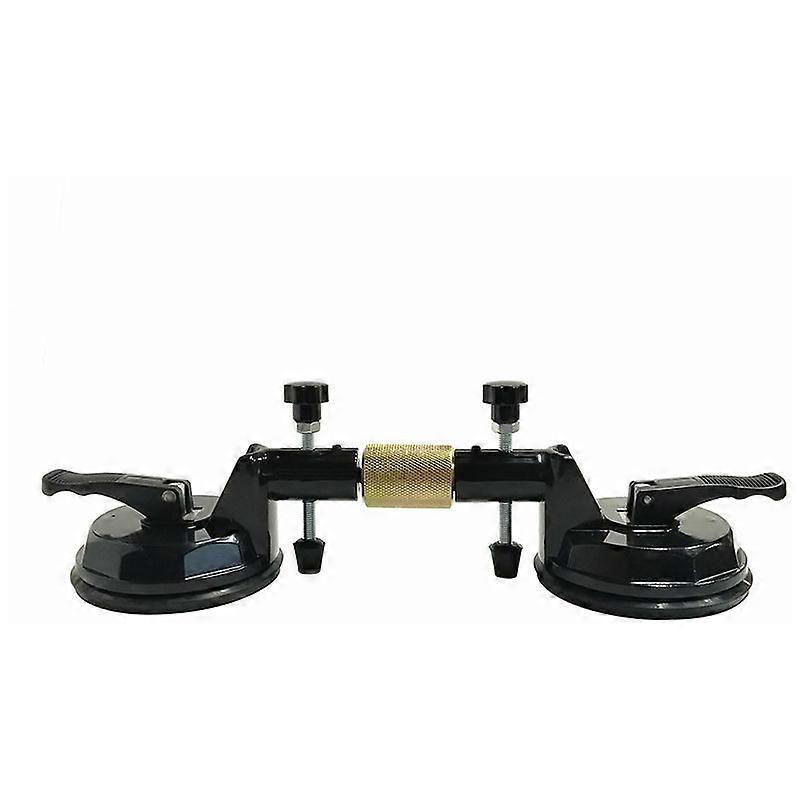 Adjustable stone seam suction cup for pulling and aligning tile and flat surfaces