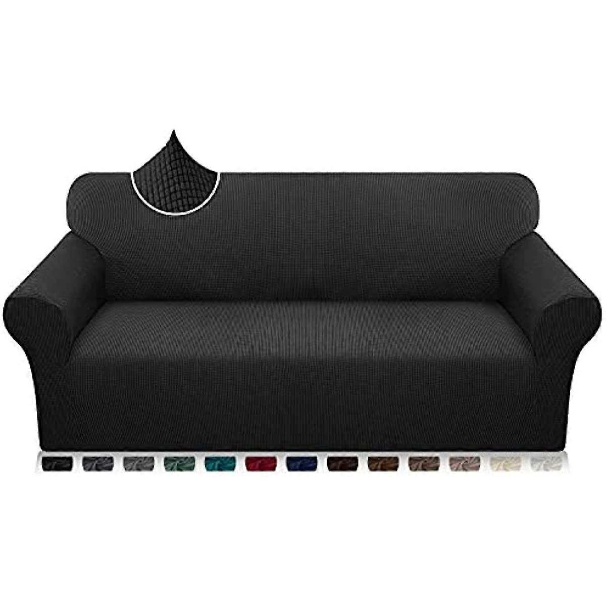 Capas de Sofá Luxurlife de Alta Elasticidade 3 Lugares Ultra Macias Capas de Sofá Elegantes para Cães e Crianças Jacquard Spandex Protetor de Móveis Com Fundo Elástico