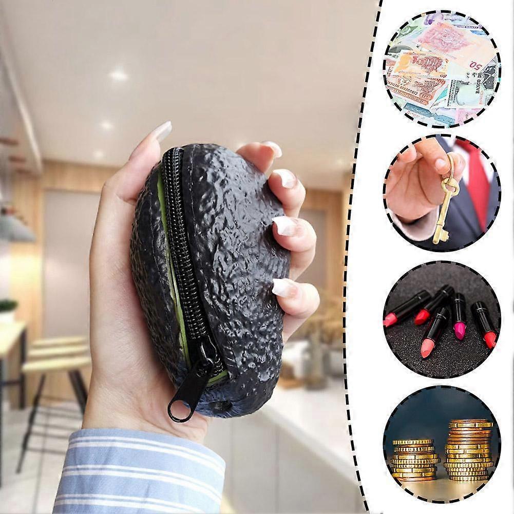 Avocado Coin Purse Pouchs With Zipper Waterproof Multifunctional Wallet For Key Coin Cards