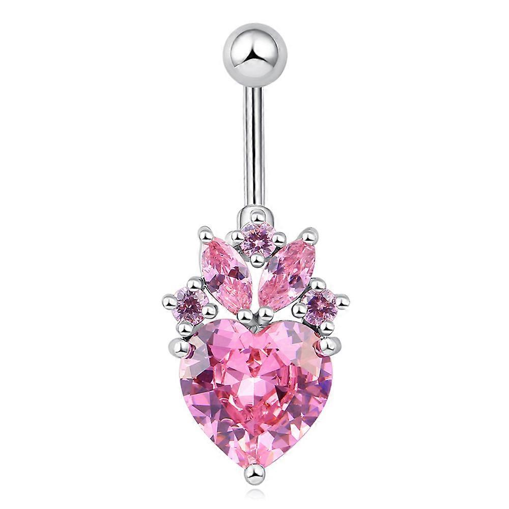 Super Big Exaggerated Flower Zircon Navel Ring