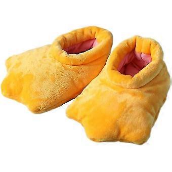 Eend voeten pantoffels, Halloween vrouwen eend pantoffels Winter, Cosplay Monster Paw pluche pantoffels one size fits all geel