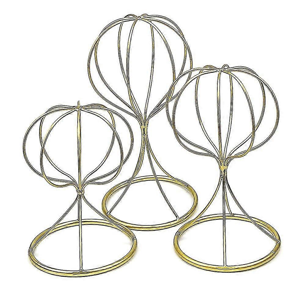 Hat Holder Hat Model Stand Tabletop Wig Cap Bonnet Display Stand Rack Gold