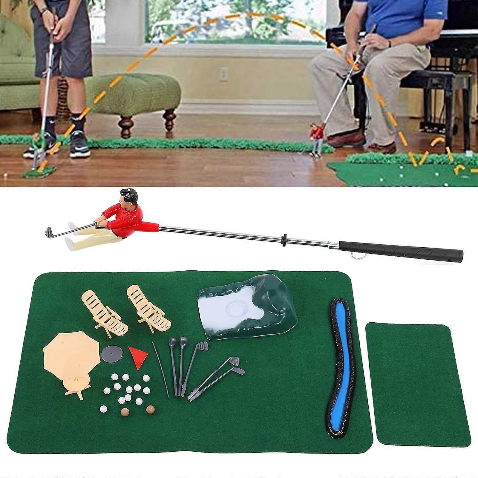 Mini Golf Game Set, Children Golf Toy Mini Golf Set with Attached a Putter Bracket Mini Golf for Child for Playing with Child