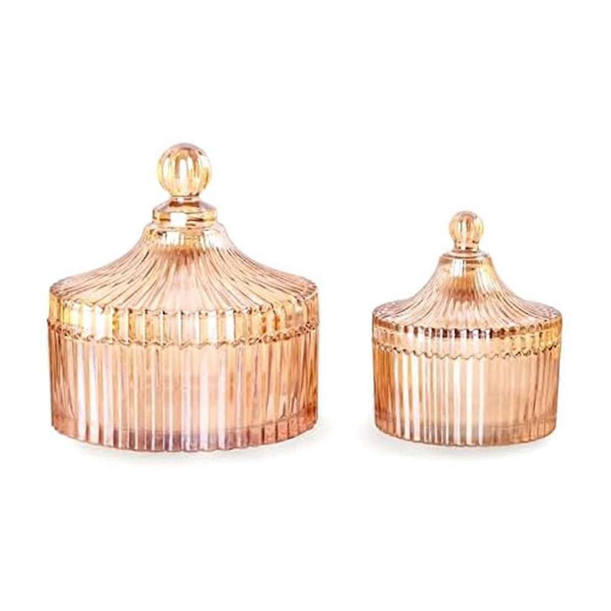 Decorative Glass Jars with Lid Crystal Glass Storage Bowl with Lid Qtip Holder Vanity Canister Jar