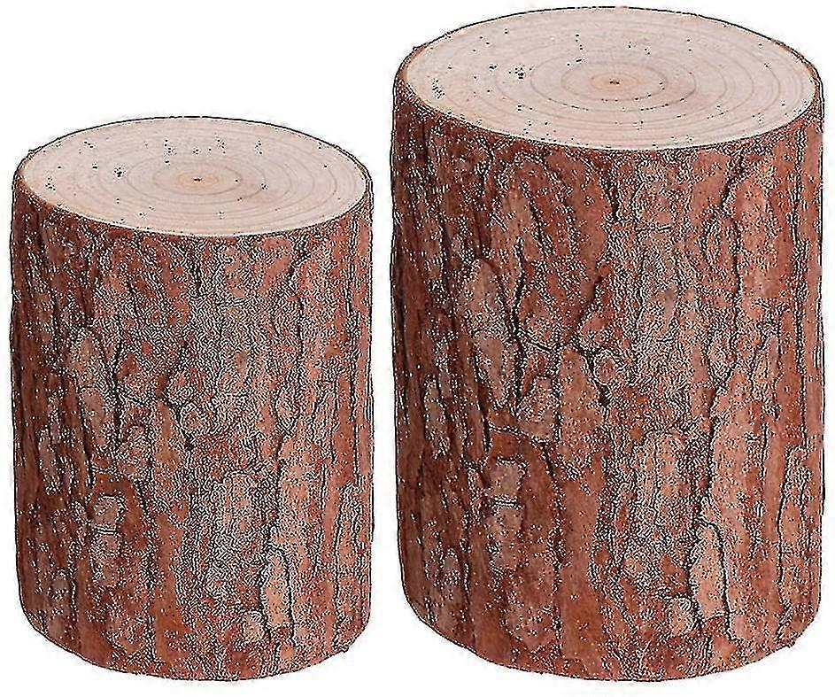 2 Piece Ro Indoor Outdoor Garden Stool Rustic Stump
