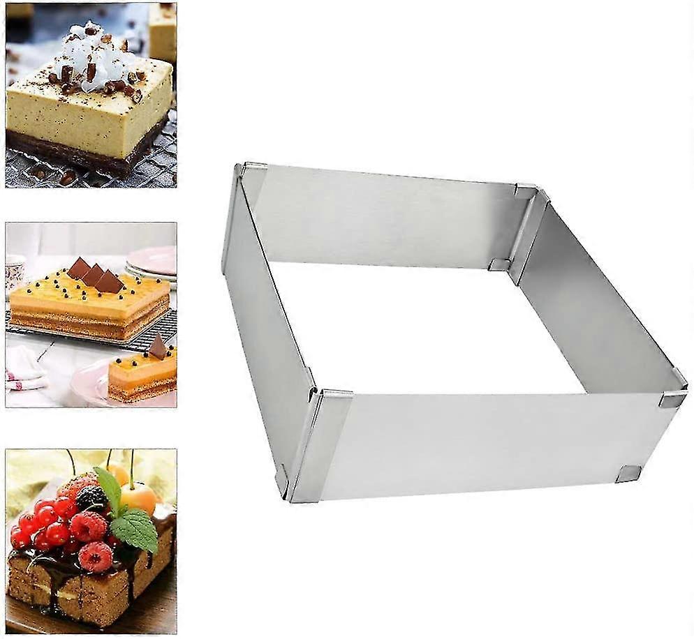 Rectangular Baking Frame Adjustable Baking Frame Cake Frame Extendable Baking Frame Decorating Frame Size-adjustable Baking Mold Flexible Cake Frame F